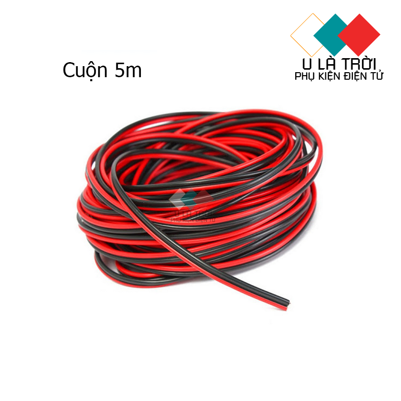 5m dây điện đổi đỏ đen 26awg