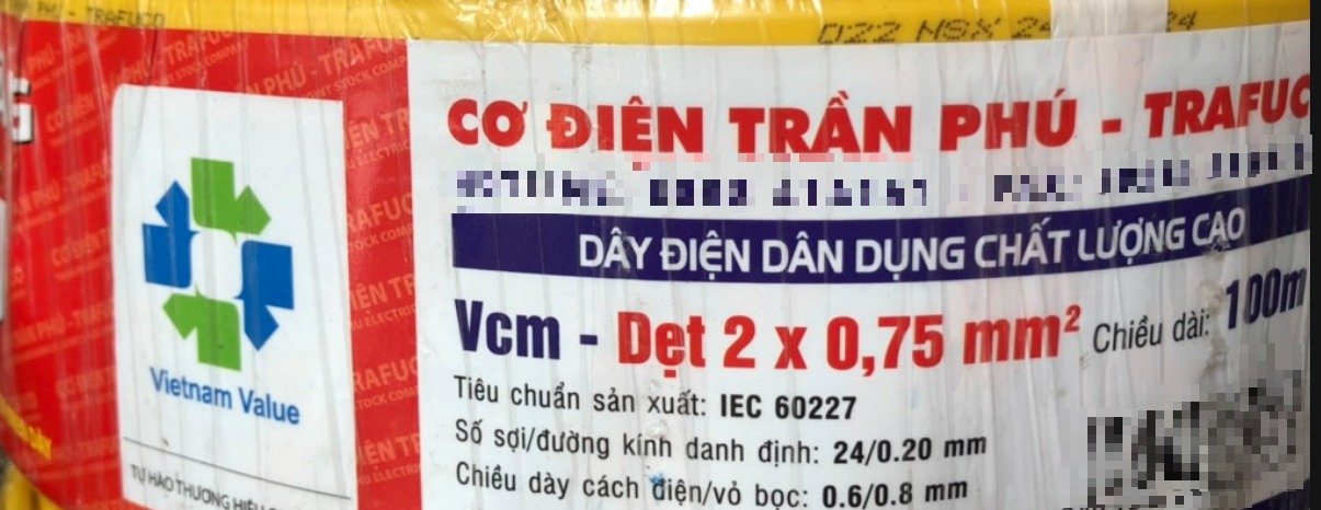 Dây điện dẹt 2x0.75 trần phú