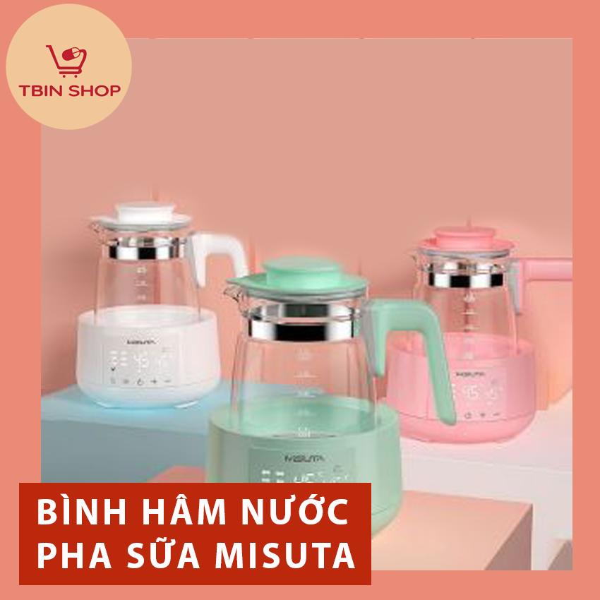 Bình hâm nước pha sữa misuta thông minh, giữ nhiệt, điều khiển từ xa, màn hình cảm ứng
