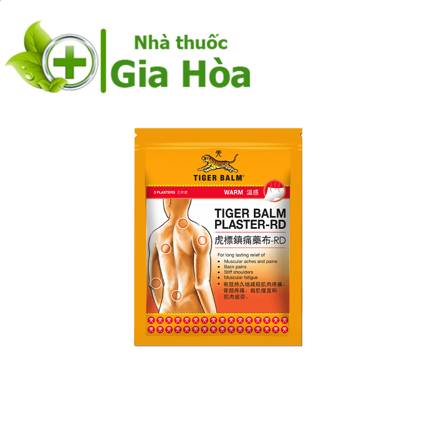 Miếng cao dán thảo dược Tiger Balm Plaster RD giúp giảm đau, nhức mỏi cơ thể, cứng cổ, bong gân, hiệu quả kéo dài