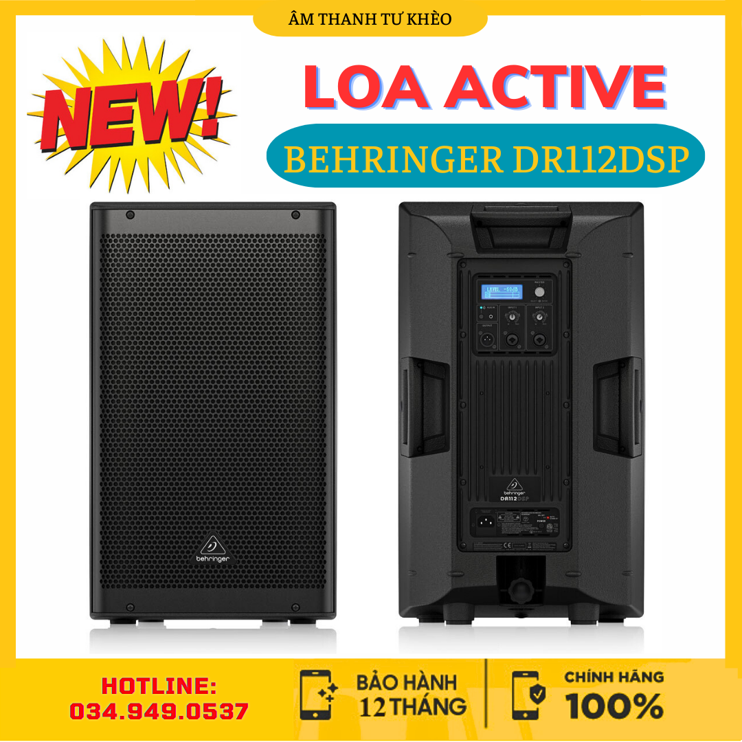 Loa active behringer dr112dsp - bass 30 - công suất 1200w mạch class d - giá bán 1 loa