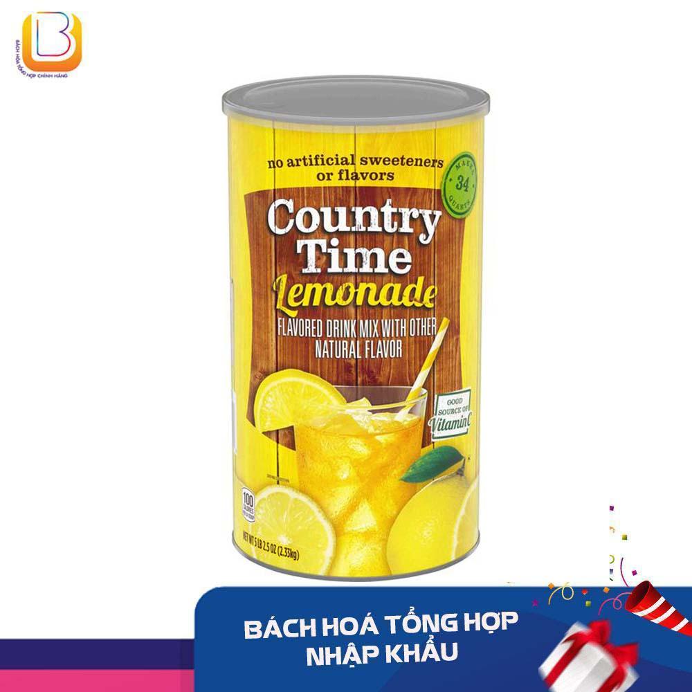 BỘT PHA NƯỚC TRÀ CHANH COUNTRY TIME DRINK MIX LEMONADE MỸ 2.33KG