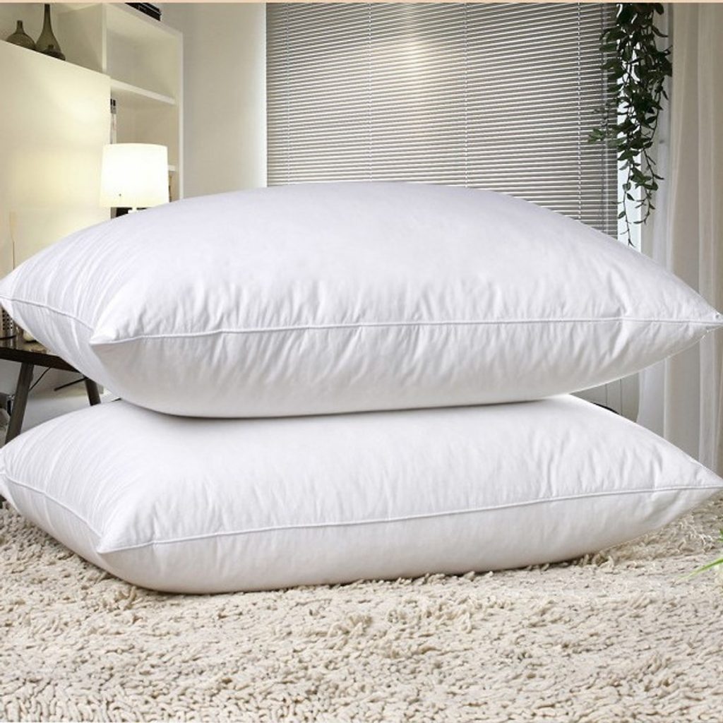 Ruột gối lông vũ Microfiber mềm êm phồng bền khách sạn 5 sao cao cấp