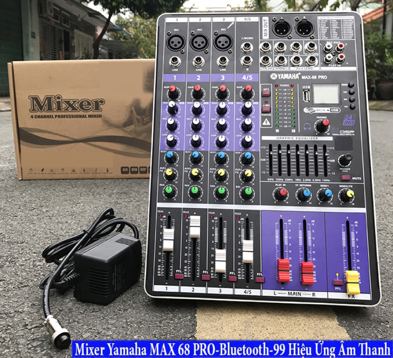 Bàn Trộn âm thanh Mixer M4-Hát karaoke-hát livestream kèm thu âm có 99 hiệu ứng bảo hành 6 tháng