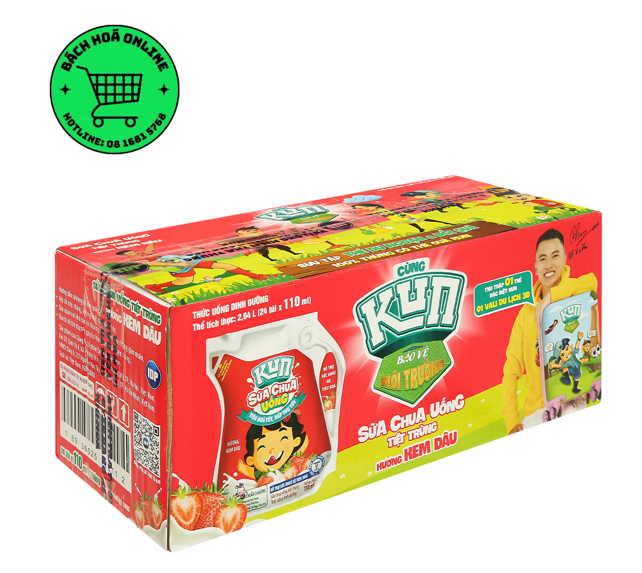 Sữa trái cây túi kun thùng 24 túi x 110ml