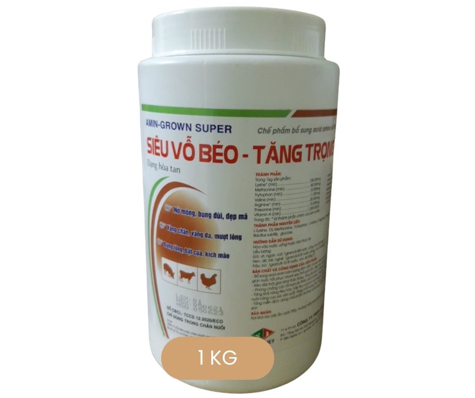 Siêu vỗ béo cho gà vịt bổ sung vitamin kích ra lông gà vịt , kích màu đỏ tích , bung lông bật cựa gà vịt