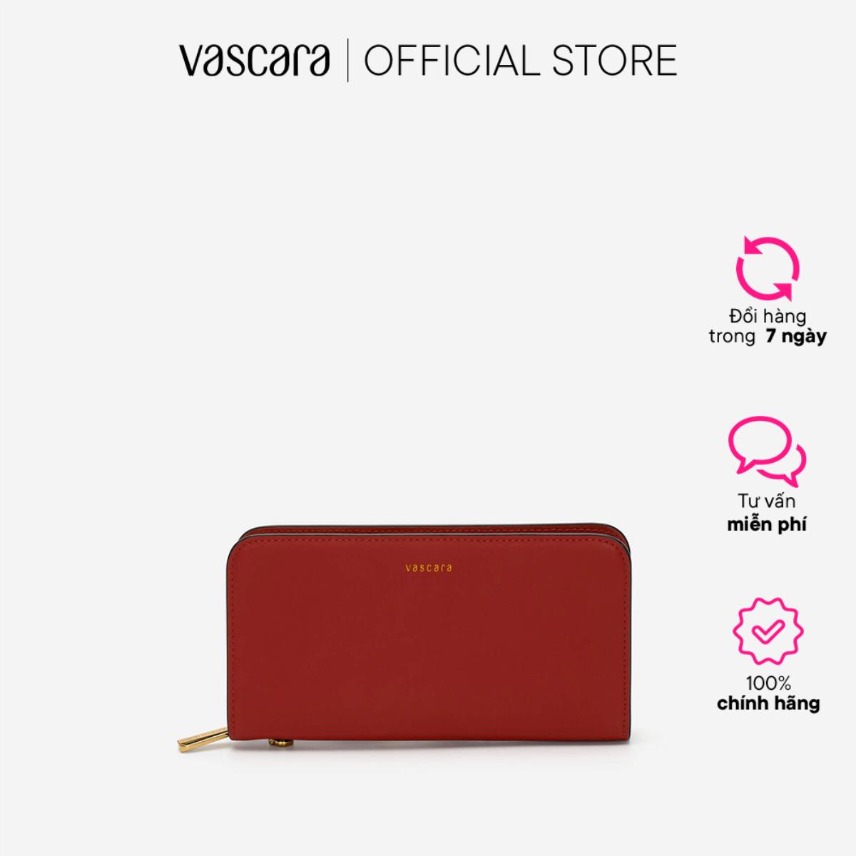Vascara ví cầm tay zip-around quai cầm đinh tán - wal 0258