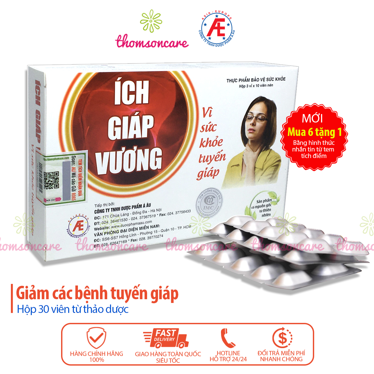 Ích giáp vương tăng cường sức khỏe tuyến Giáp, giảm bướu cổ từ thảo dược