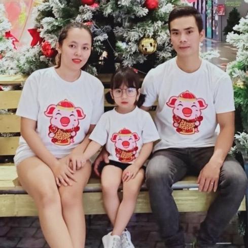 Set áo heo thần tài cho bé cotton 4c