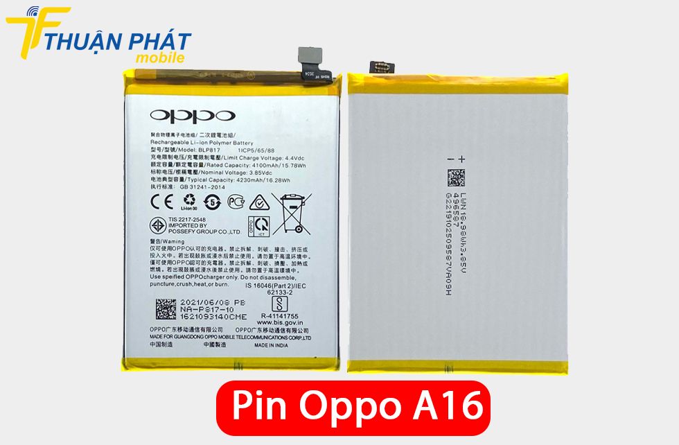 Pin a16k/blp- 817 oppo