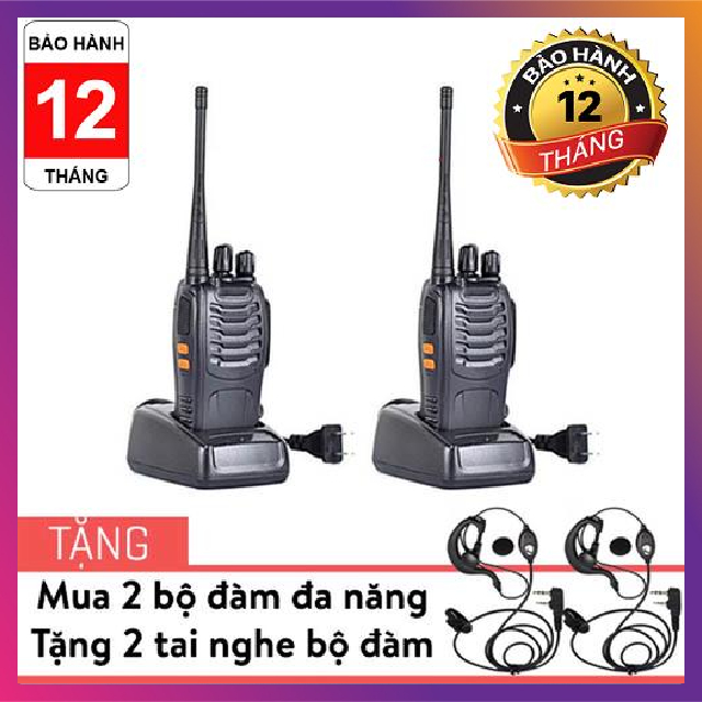 Combo 2 bộ đàm Baofeng BF-888s chuyên nghiệp cầm tay đa năng chuyên dụng