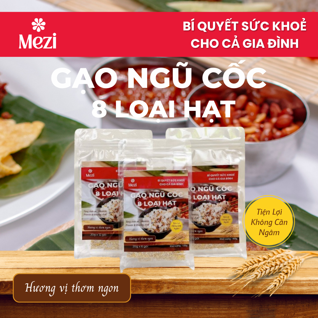 Gạo Ngũ Cốc 8 Loại Hạt Dinh Dưỡng - Không Cần Ngâm, Bổ Sung Đa Dạng Vi Chất, Cơm Ngon Mềm Dẻo
