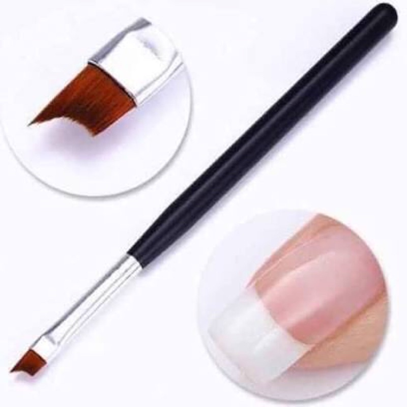 Cọ vẽ fen đầu móng chuyên dụng cán gỗ đen
