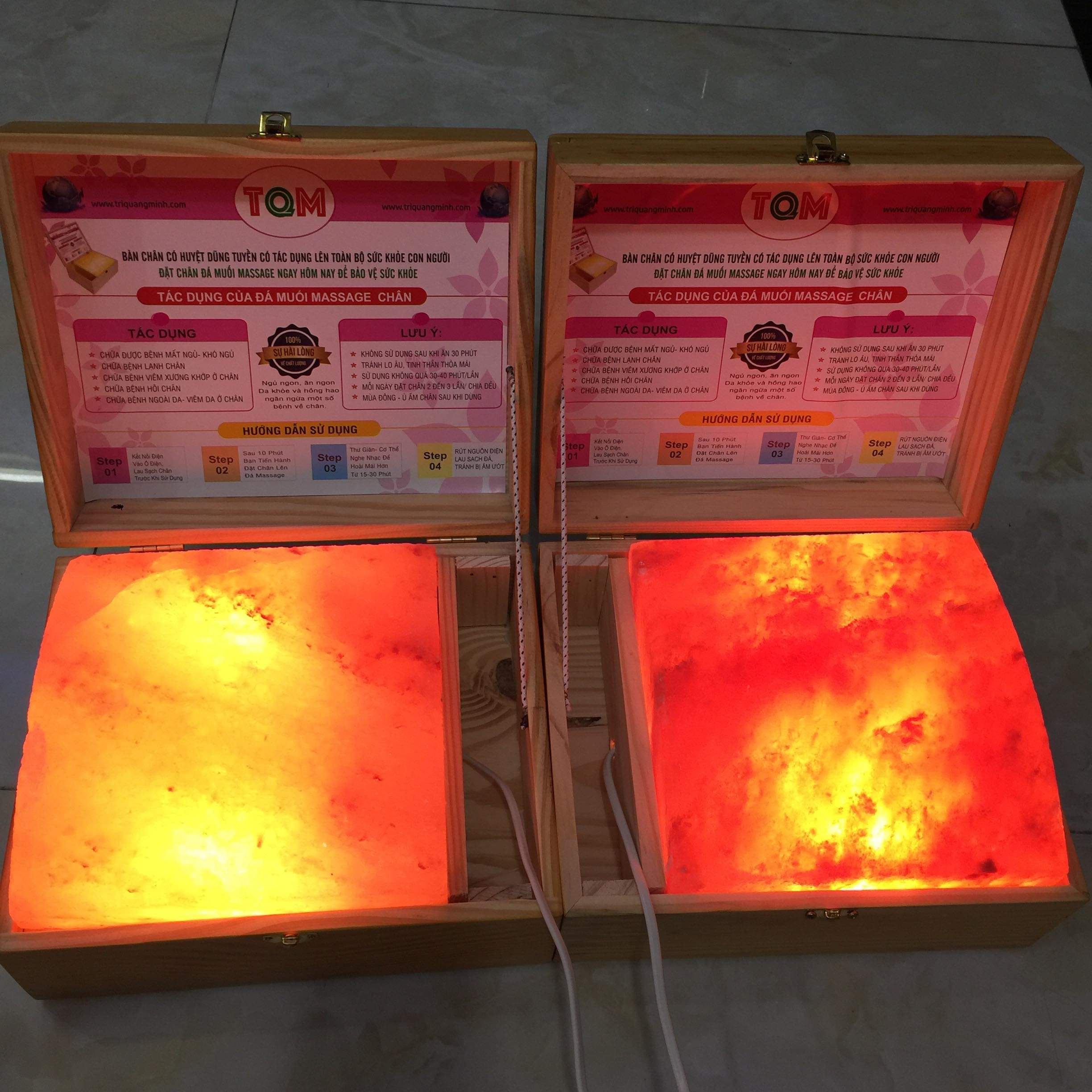 [HCM]Bàn đá muối Hymalaya đặt chân loại cao cấp - mặt cong ( đèn đá muối)