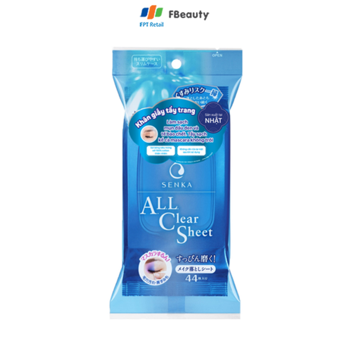 Khăn Giấy Tẩy Trang Senka All Clear Sheet 44 Miếng