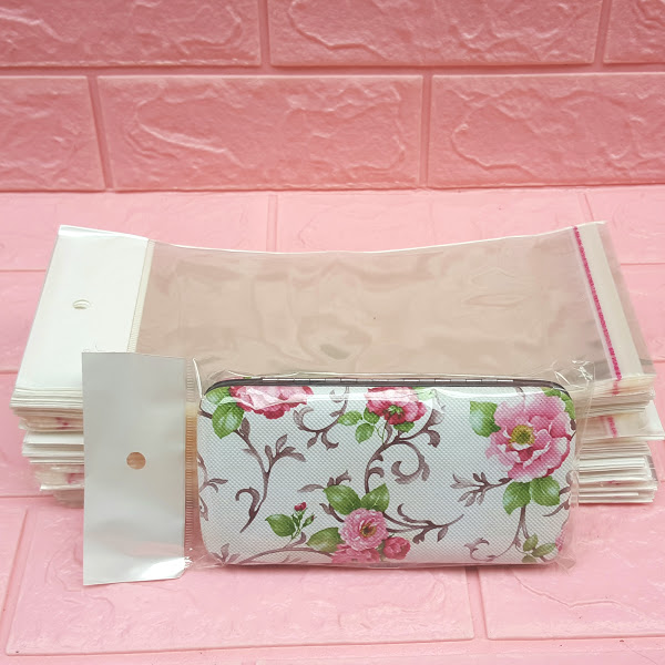 1kg Túi Opp dán mép (Treo) 10x18cm (+ 4cm + 4cm) - Túi ni lông băng keo dán miệng - Bao nilon dán miệng