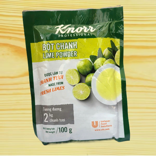 KNORR [gói 100g] BỘT CHANH TƯƠI Lime Powder