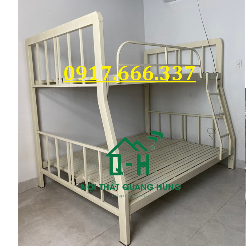Giường tầng sắt hộp vuông 4x8 cao cấp hcm