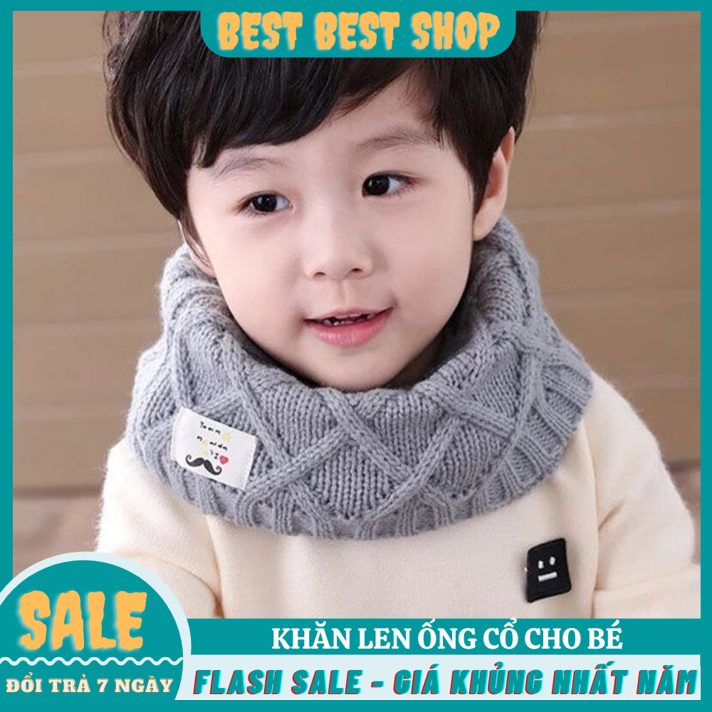 Khăn len ống quàng cổ mùa đông cho bé gái bé trai 1-15 tuổi - khăn len ống quàng cổ mùa đông cho bé