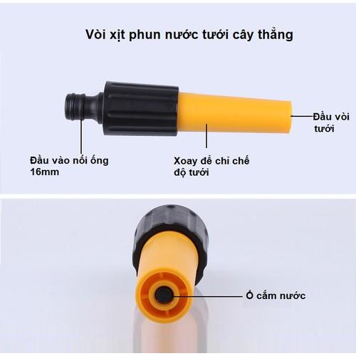 Vòi xịt tưới cây rửa xe cao cấp - Phun rửa sân vườn, ô tô, xe máy.. Vòi xịt nước chỉnh tia vặn xoắn