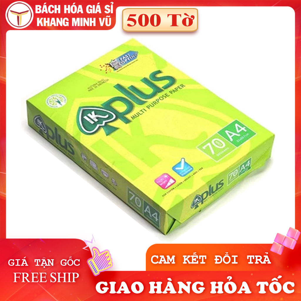 Giấy A4 IK Plus 70gsm Xấp 500 Tờ Nhập Khẩu Indonesia