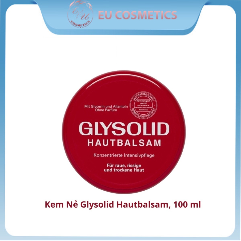 Kem Nẻ Glysolid Hautbalsam 100ml Chính Hãng Của Đức dành cho làn da khô, nứt nẻ và thô ráp giúp dưỡng ẩm cho da