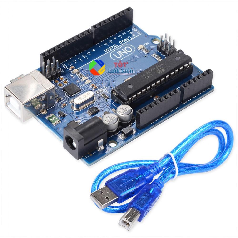 Board arduino uno r3 chip cắm + kèm cáp usb