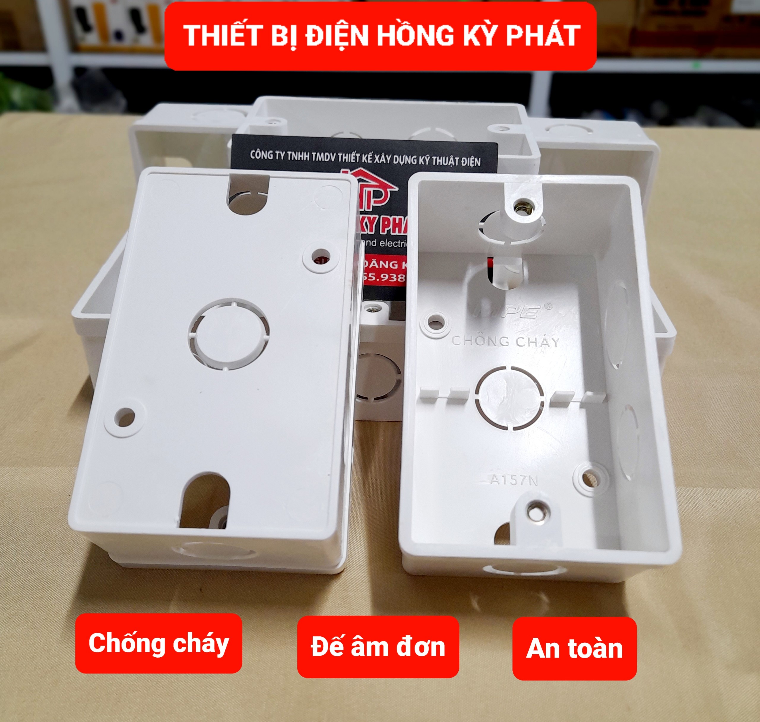 Đế âm tường đơn chống cháy mpe a157n hàng chính hãng