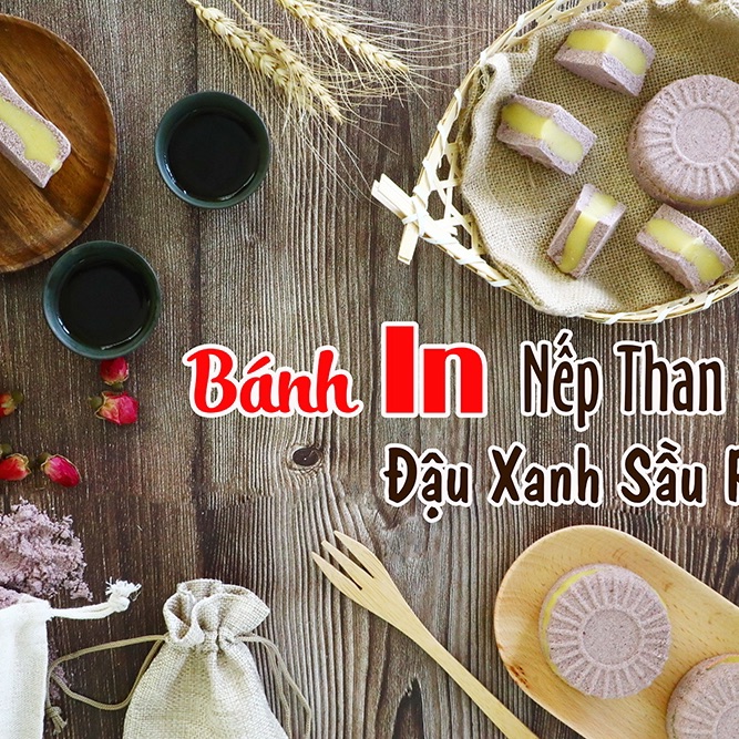 BÁNH IN NẾP THAN ĐẬU XANH SẦU RIÊNG (BỌC 6 MIẾNG)
