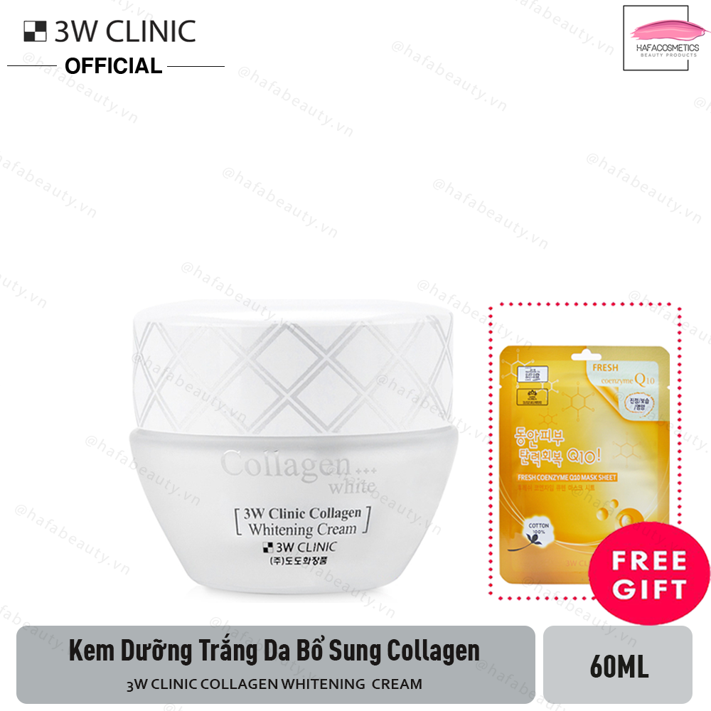 Kem Dưỡng Trắng Da, Bổ Sung Collagen 3W CLinic Collagen Whitening Cream