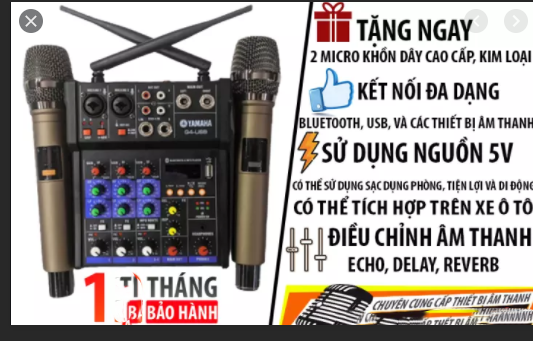 BỘ MICRO ĐA NĂNG HÃNG  - CHỈNH ĐƯỢC BASS TREBLE VÀ ECHO NGAY TRÊN MICRO F4 200W