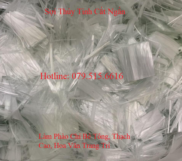 Sợi Thủy Tinh Cắt Ngắn Làm Phào Chỉ Bê Tông – Thạch Cao - Hoa Văn Trang Trí 1Kg