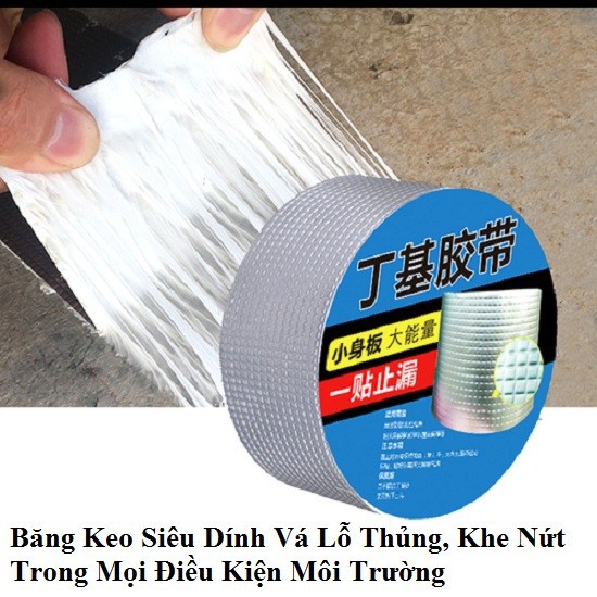 Băng Keo Chống Thấm, Băng Keo Chống Dột Chuyên Dụng loại 5cm x 5m Siêu Dính Chuyên Dán chống thấm cho tường