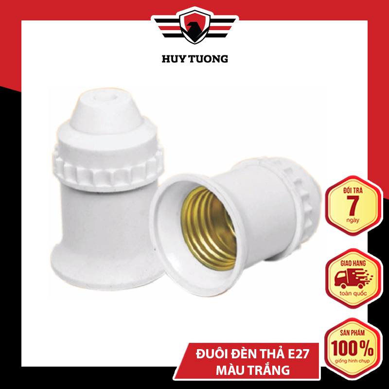 Đuôi đèn E27 cách điện ( Đui đèn sứ, đuôi đèn thường , đui đèn chống nước ), an toàn khi sử dụng cao cấp - Huy Tưởng