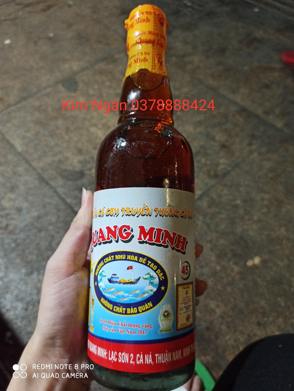 Nước mắm Cà Ná Quang Minh chai 500 ml