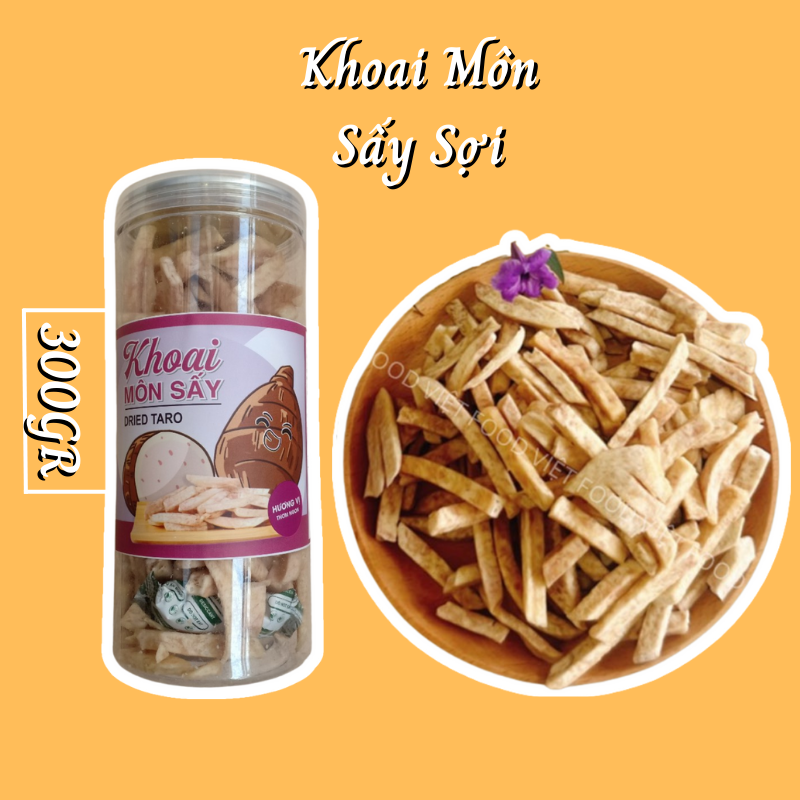 Khoai môn sấy sợi giòn 300g không đường giòn tan,thơm ngon