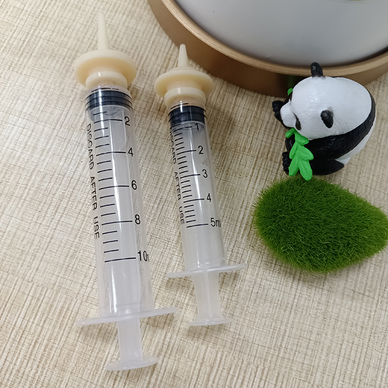 Combo núm vú giả và ống tiêm bơm xi lanh hỗ trợ chó mèo uống nước/sữa/ăn dược - Xilanh chiết nước hoa 5ml/10ml