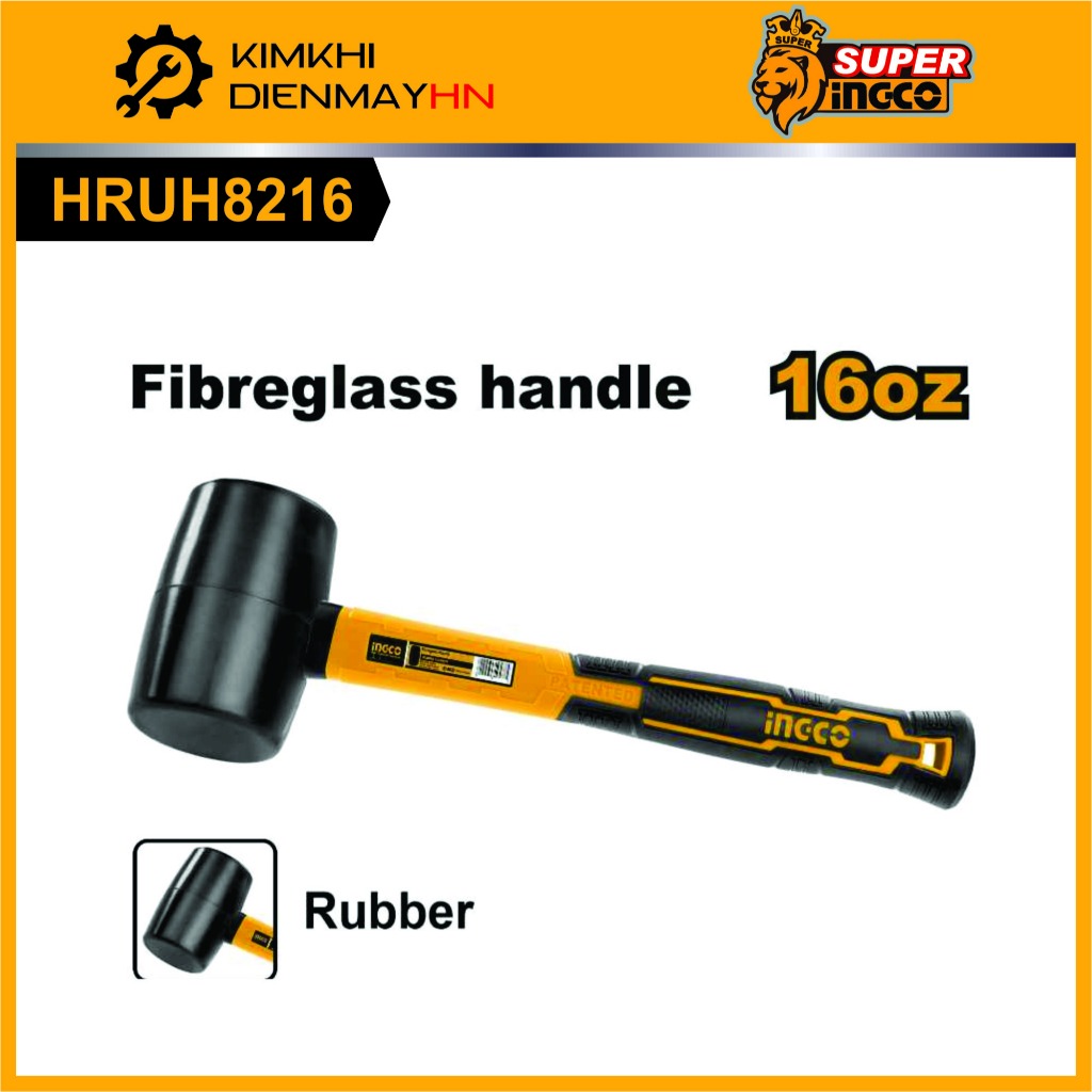 Búa cao su đen 450g ingco hruh8216