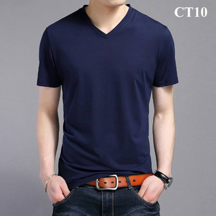 Áo thun nam cổ tim ngắn tay đẹp nhiều màu đủ size ( có size lớn cho người 100 kg ) - 2