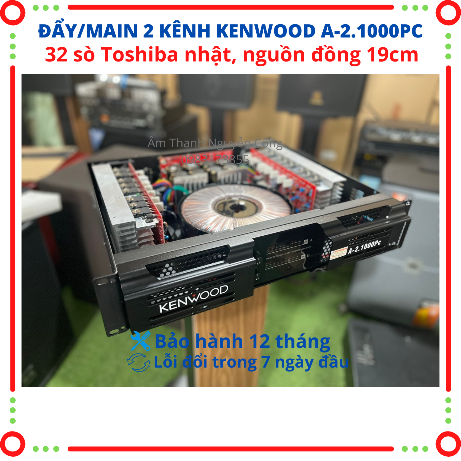 Cục đẩy công suất 2 kênh Kenwood/THacoustic A-2.1000pc, A-2.500Pc, GF - 810Pro, nguồn đồng, tiếng sáng. nhập khẩu nguyên chiếc.(FREE SHIP -LH SHOP)