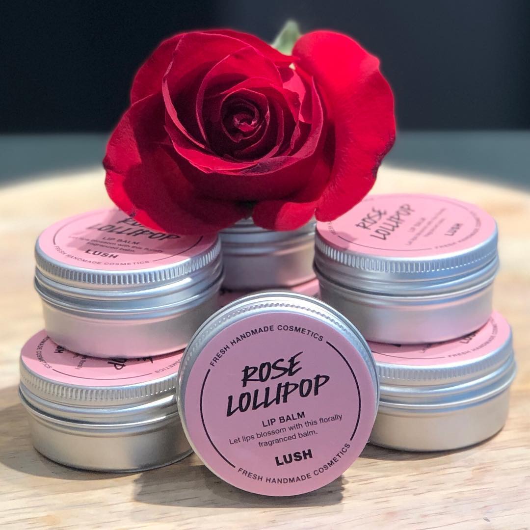Son dưỡng môi LUSH -Rose Lollipop lip balm
