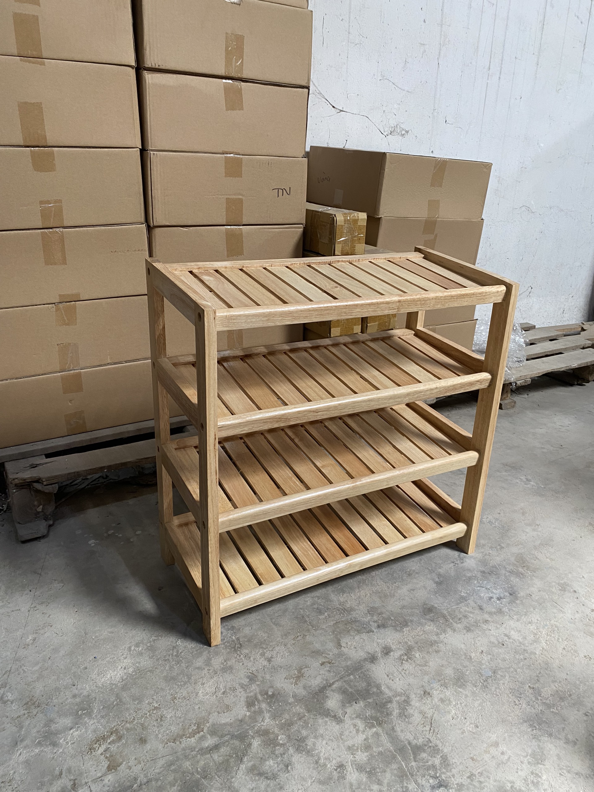 Kệ để giày dép 4 tầng Ngang 60cm  Kệ đa năng kệ lắp ráp màu tự nhiên