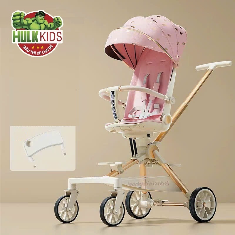 Xe đẩy đảo chiều gấp gọn G500 cao cấp cho bé sơ sinh (kèm bàn ăn dặm) - 7