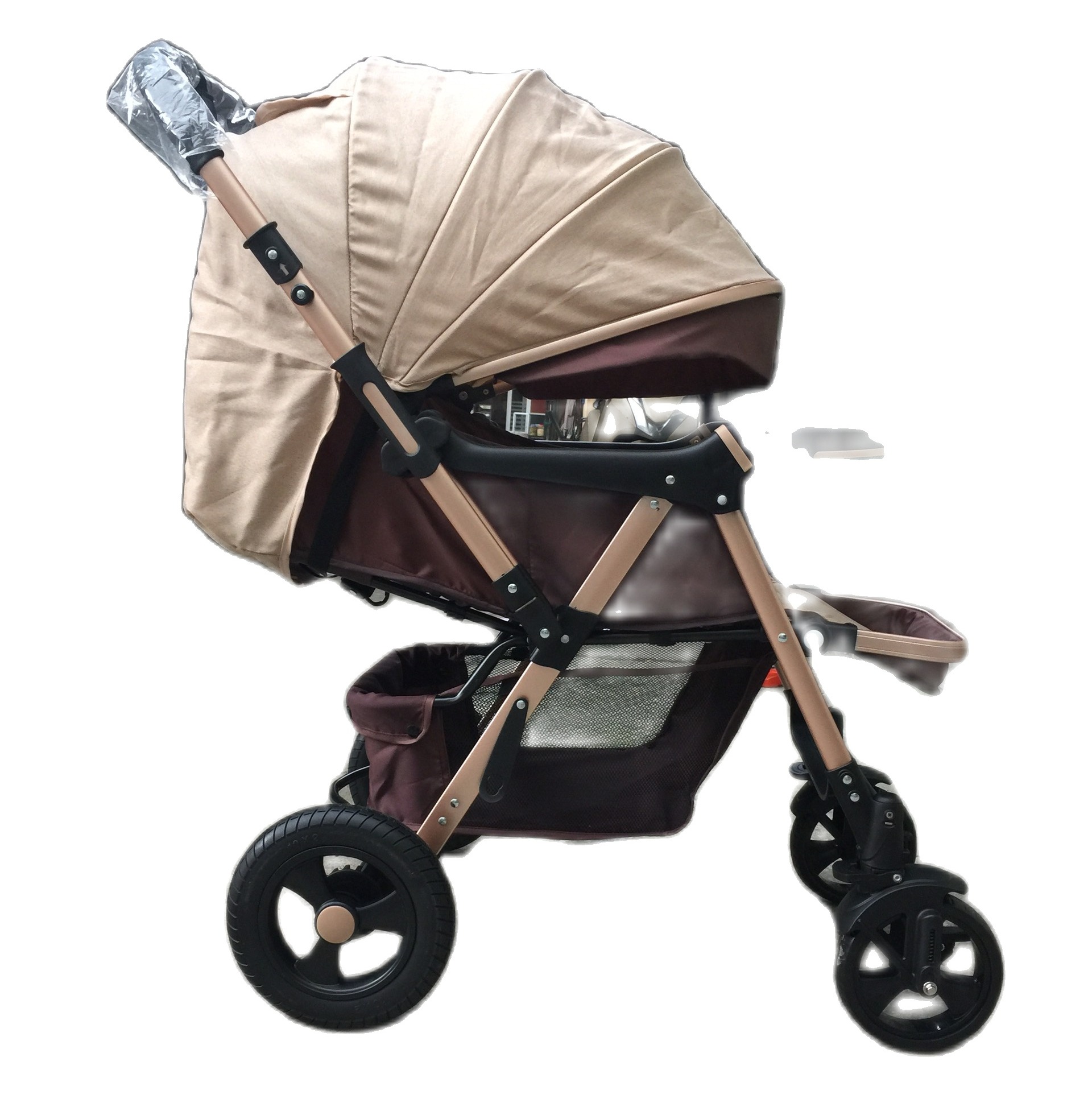 Xe đẩy trẻ em 2 chiều ba tư thế cao cấp BELECO 511 bảo hành 12 tháng, lốp trước giảm sốc, lốp sau bánh hơi chống thủng