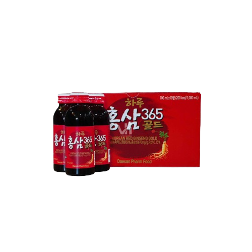 Nước hồng Sâm 365 Gold Daesan 10 chai 100ml Giá  110,000 Đồng*Miễn phí vận chuyển