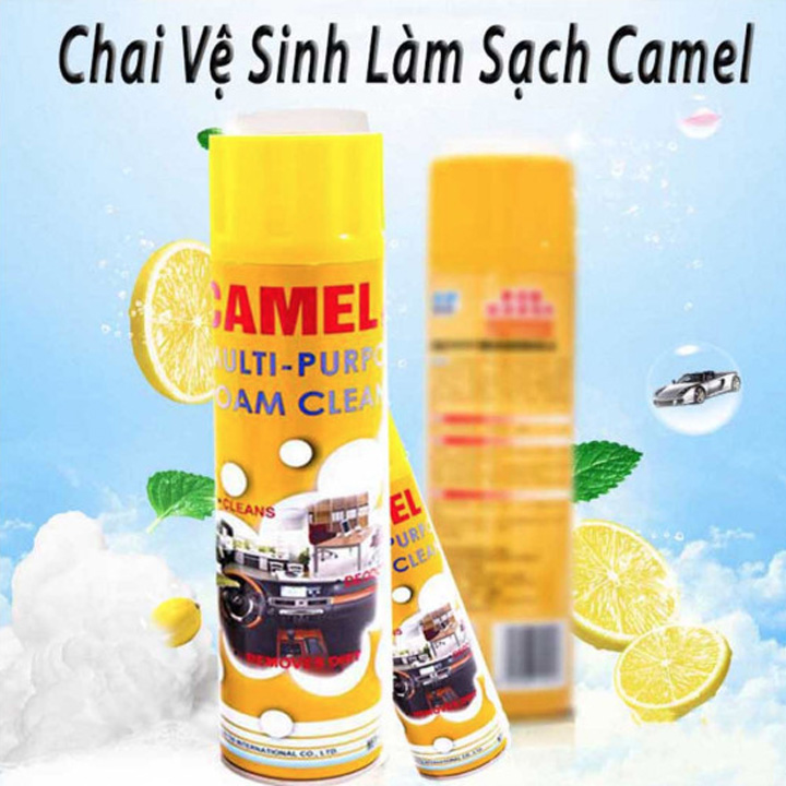 Chai Xịt Bọt Đa Năng Vệ Sinh Ghế Da Nội Thất Ô Tô Foam Cleaner Màu Vàng E01 - Dung Dịch Vệ Sinh Nội Thất E01-Làm Sạch Nội Thất Ô Tô-Chai Xịt Làm Sạch Ghế Da-Bình Xịt Xóa Vết Bẩn Xe Hơi - Bọt Tẩy Rửa Đa Năng Trên Ô Tô - tamduc