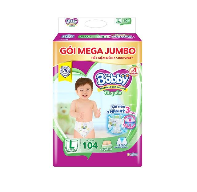 Tã quần Bobby mới Mega Jumbo M120/L104