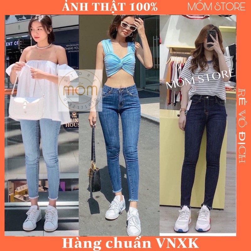 Quần jean skinny lai tua quần bò siêu hot