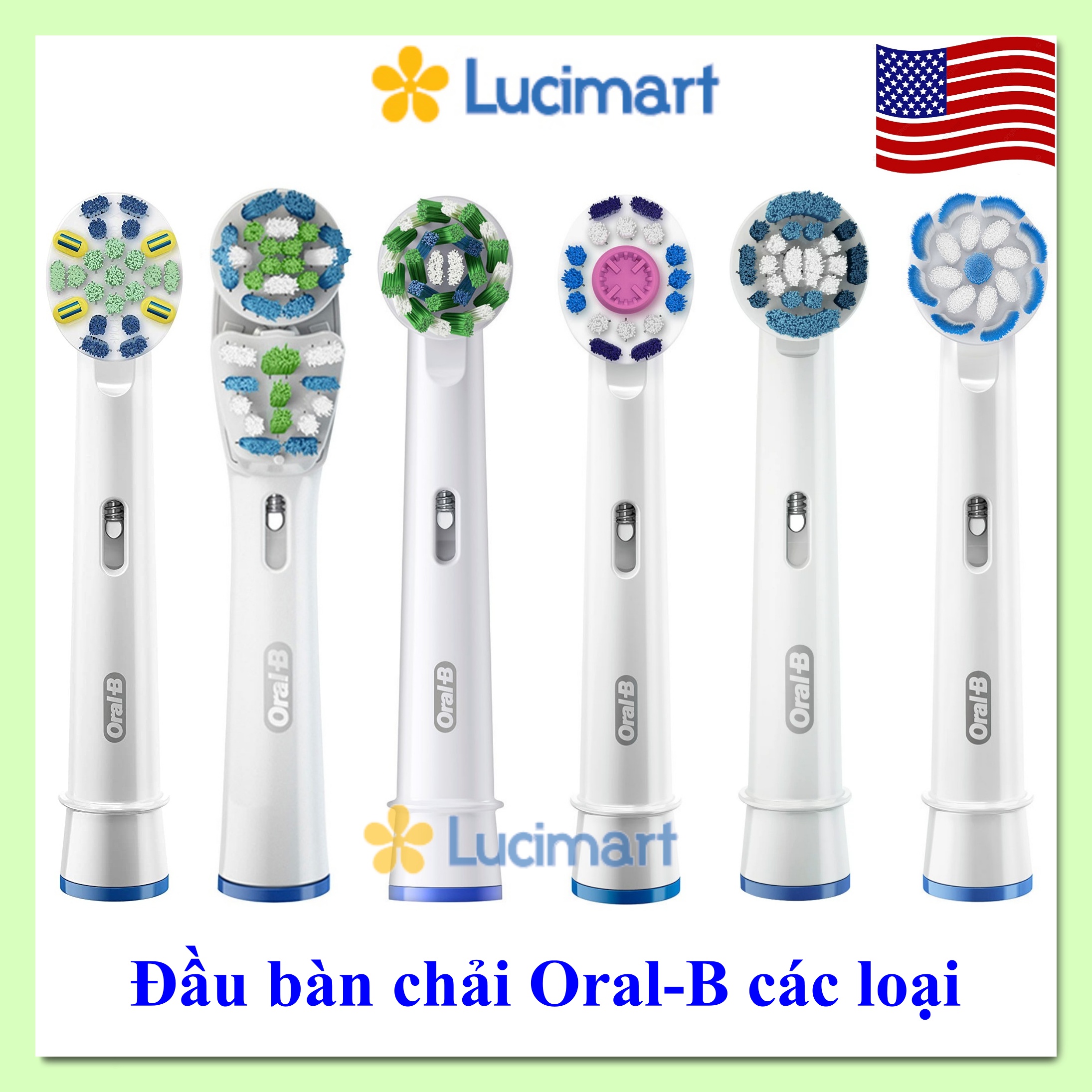 HOÀN TIỀN 15% - Đầu bàn chải điện Oral-B các loại [Hàng Mỹ]