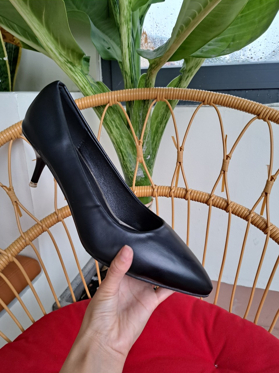 giày cao gót big size 40 41 42 43 bít mũi gót nhọn 6 cm cao cấp size lớn ngoại cỡ